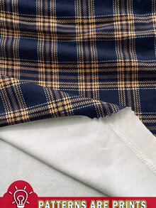EMERY ROSE Plus Size Casual Plaid Long Sleeve Vacation Dress - Multicolor - View 6