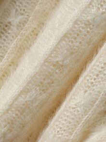 Dazy Plus Korean Style Off-Shoulder Ruffle Trim Long Sleeve T-Shirt For Girls Fall - Beige - View 3