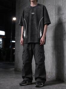 Sport MetroGents 男士運動T恤，跑步健身，戶外休閒 - 黑色 - 查看 2