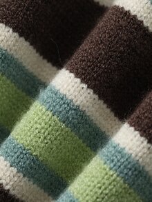 DAZY Infant (Boy) Turn-Down Collar Striped Korean Style Long Sleeve Autumn/Winter Sweater - Dark Green - View 10