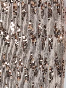 Balvessa Women's Solid Color Elegant Party Occasion Sequin Skirt - Gold - View 7