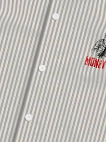 Manfinity EMRG Men's Street Style Letter & Character Print Short Shirt, Loose Fit Short Sleeve Lapel Collar Casual Top, Summer Streetwear - White - View 4