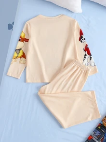 SHEIN | PAW Patrol Young Boy Cartoon Print Long Sleeve Top And Pants Pajamas - Multicolor - View 2