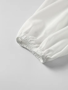 Easura Casual 2-delat set för kvinnor i plus size med spets, patchwork, asymmetrisk axel, topp och kjol för hösten - Multifärgad - Visa 12