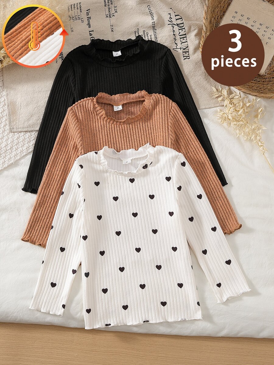 3PCS Young Girls Undershirt - Multicolor - View 1