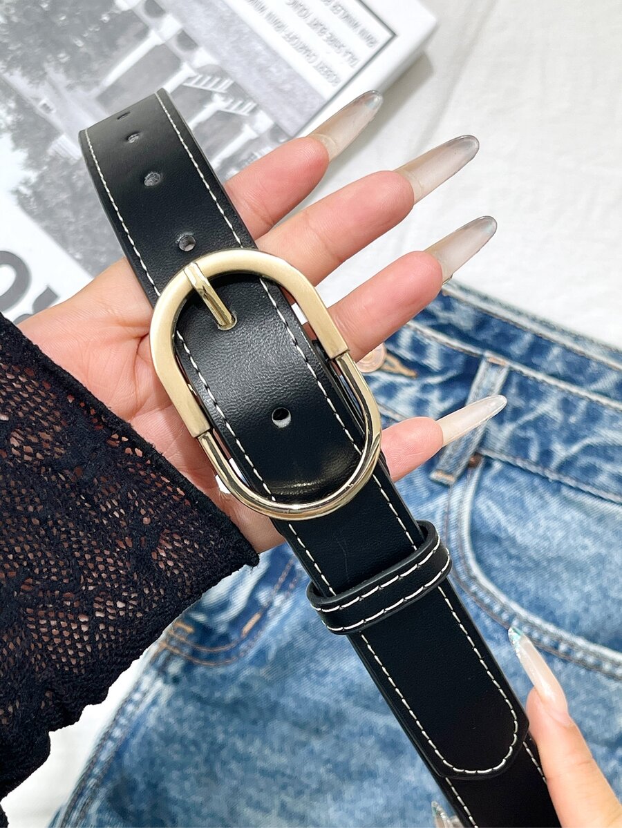 DAZY Casual Commute Style Women's Belt - Black - View 1