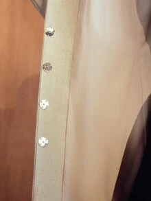 MOTF PREMIUM COLLARLESS BOWKNOT ELEMENT BLAZER - Apricot - View 8