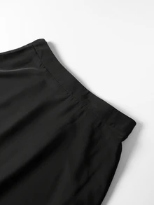 Easura Casual 2-delat set för kvinnor i plus size med spets, patchwork, asymmetrisk axel, topp och kjol för hösten - Multifärgad - Visa 16