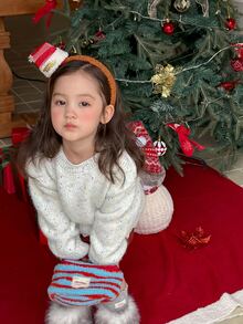 DAZY Infant/Toddler (Girl) Round Neck Lace Patchwork Long Sleeve Autumn/Winter Korean Style Sweater - White - View 4