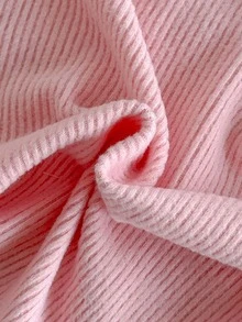 SHEIN Souflis قطعتان من كنزة وبنطلون واسع للبنات الصغيرات باللون الوردي الحلو مع كشكشة وفيونكة ونسيج مضلع ناعم وأكمام طويلة وياقة وهمية سميكة لحفلات أعياد الميلاد في فصلي الخريف والشتاء - وردي - مشاهدة 4