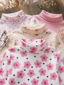 SHEIN 4件裝女童T恤 - 彩色 - 查看 5