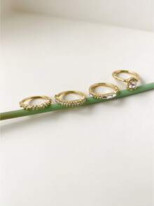 Livesso Women's Ring Set Suitable For Important Occasions - Gold - View 4