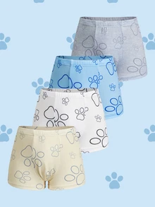 SHEIN | PAW Patrol Young Boy Letter Cartoon Print Casual Daily Boxer Briefs - Multicolor - View 2