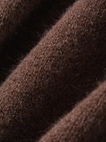 Livesso Women's Solid Color Round Neck Long Sleeve Sweater And Knitted Pants Casual Set, Autumn/Winter - Coffee Brown - View 6