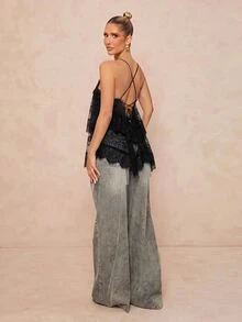 Lumalex 秋冬新款咖啡色流蘇U領修身直筒長洋裝 Dawn-To-Gala 優雅端莊 展現妳的迷人光采 外出穿搭 - 黑色 - 查看 2