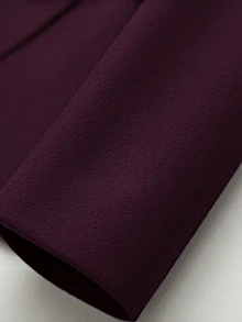 GlowEve CURVE Plus Size New Fashion Fall/Winter Long Sleeve Casual Elegant Business Casual Women's Jacket Formal Evening Purple Work Wear Women Winter Party Beach - Burgundy - View 4