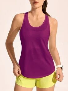 Exploreva 女款拼色休閒健身戶外背心 - 彩色 - 查看 2