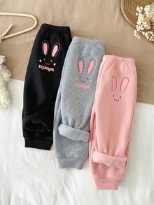 SHEIN 3PCS Baby Girls Bottoms - Multicolor - View 4