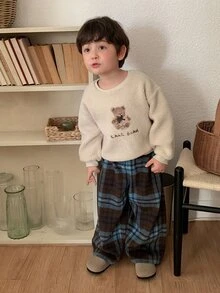 DAZY Infant (Boy) Crew Neck Casual Long Sleeve Sweatshirt, Autumn/Winter - Apricot - View 4