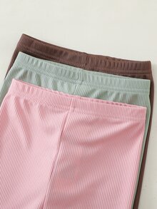 女嬰可愛休閒針織純色長袖上衣彈性腰長褲 6件套 - 薄荷綠 - 查看 4