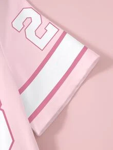 SHEIN X Care Bears 青少年女孩字母卡通印花圓領短袖T恤 - 白色 - 查看 8
