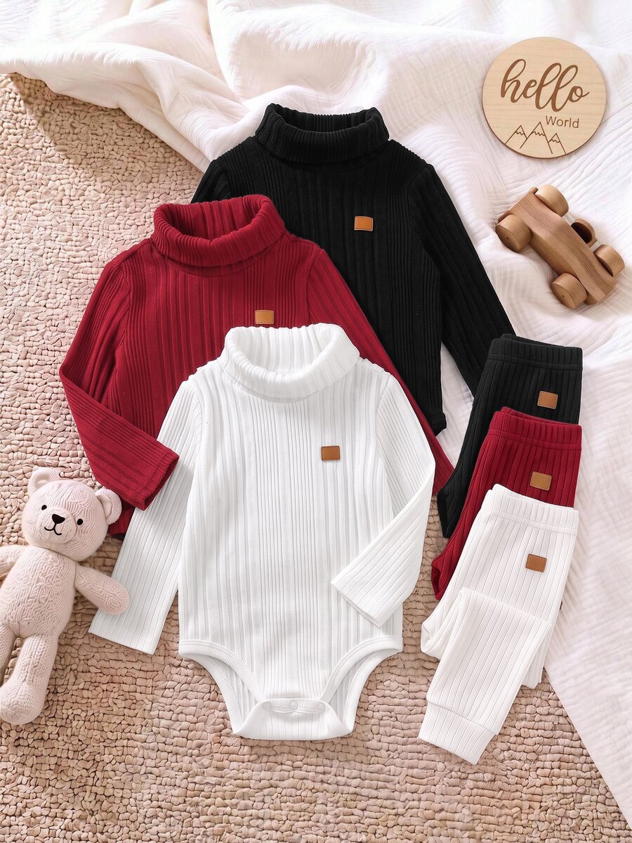 3PCS Baby Boys Bodysuits - Multicolor - View 1