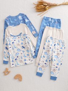 6PCS Baby Boys Pajamas - Multicolor - View 2