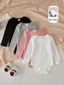 4件裝女嬰連身衣 - 彩色 - 查看 1