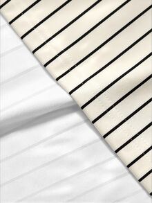 Manfinity Roghcode Kemeja Polo Pria Kasual Musim Panas dengan Motif Garis dan Huruf - MultiWarna - View 4