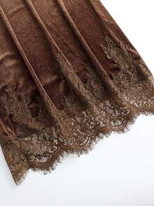 Holdful Holdful Women's Autumn Solid Color Waist Tie Wide Leg Loose Long Pants - Brown - View 6