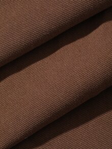Livesso Women's Solid Color Knot Waist Long Sleeve Top And Pants Casual Daily 2 Pieces Set - Coffee Brown - View 7