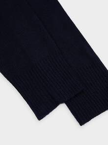 Sweetra Vintage Fashion Cape Shawl Style Colorblock Cardigan Women Autumn/Winter High-End Navy Blue Slimming Short Sweater - Navy Blue - View 6