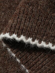 DAZY Infant (Girl) Round Neck Bow Long Sleeve Sweater, Autumn/Winter - Coffee Brown - View 8