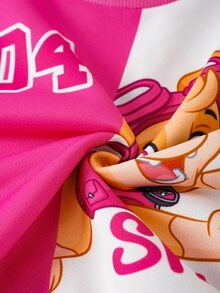 SHEIN | PAW Patrol 女童卡通印花長袖運動衫與慢跑褲套裝 - 彩色 - 查看 9