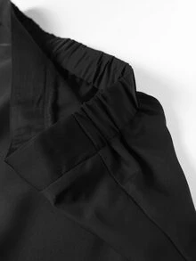 Easura Casual 2-delat set för kvinnor i plus size med spets, patchwork, asymmetrisk axel, topp och kjol för hösten - Multifärgad - Visa 8