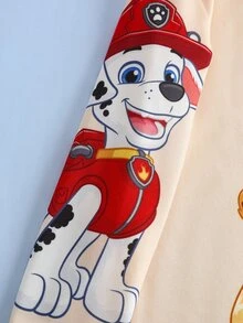 SHEIN | PAW Patrol Young Boy Cartoon Print Long Sleeve Top And Pants Pajamas - Multicolor - View 6