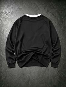 Gym Rark Men's Spider Print Contrast Color Long Sleeve Loose Fit Sports T-Shirt - Black - View 2