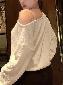 Dazy Plus Sweet & Hot Girl Cold Shoulder Top Women's Design-Driven Niche Spring/Autumn Top - Apricot - View 4