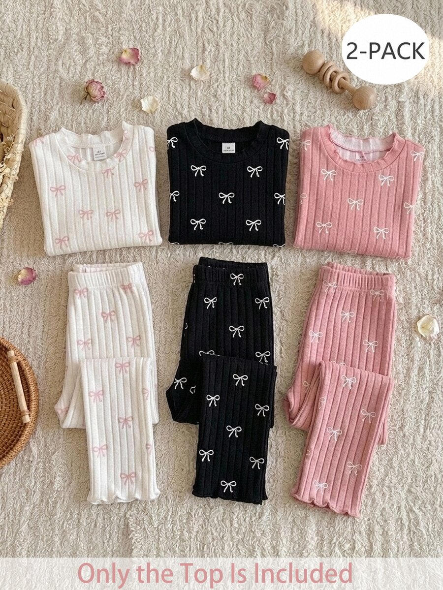 SHEIN 2件裝女童內搭背心 - 粉色 - 查看 1