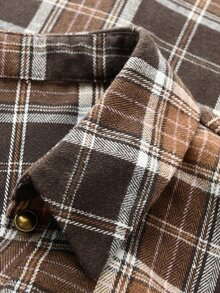 Linhara Plus Solid Button Front Shirt Dress Without Belt - Multicolor - View 8