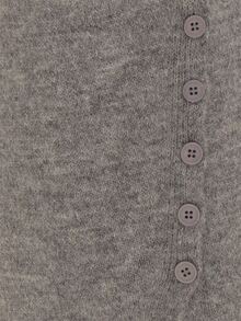 MUSEYN Grey Knit Asymmetric Button Maxi Skirt Versatile Everyday Casual Chic Date Night New Season Fall Cosy - Grey - View 6