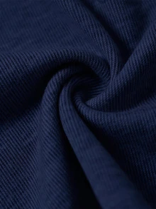 SHEIN EZwear 2色女款抽繩腰寬鬆休閒基礎寬腿居家舒適長褲，秋季女裝，巧克力棕、灰色 - 藏蓝色 - 查看 7