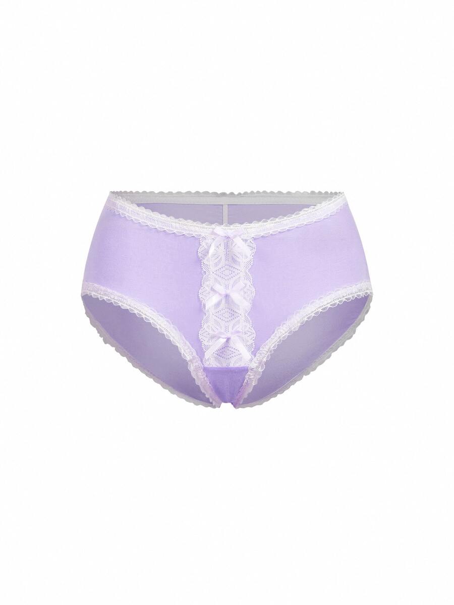 PetitDoll リボンレース スイートハート レースパッチワーク バックレス ギャザー入り レディース トライアングルパンティ ...