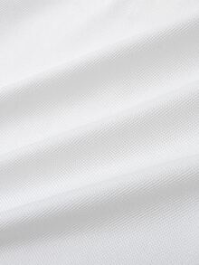 Elladie kids 女童白色 3 件組長袖 Polo 衫，彼得領配精緻愛心鈕扣，基本純色修身長袖 T 恤，適合返校季 - 白色 - 查看 8