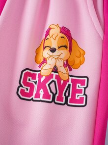 SHEIN | PAW Patrol 女童卡通印花長袖運動衫與慢跑褲套裝 - 彩色 - 查看 7