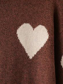 SHEIN Tween Girl Sweater Dress, New Arrival For Autumn/Winter Farewell Dark Grey Cute - Brown - View 4