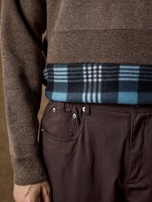 Manfinity CityGents Men's Autumn/Winter Half-Open Neckline Shoulder-Fit Knit Pullover Sweater - Coffee Brown - View 8