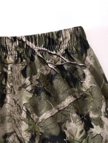 SHEIN Tween Girls 2 Pieces Outfit, Camo Bow Print Raglan Sweatshirt & Leaf Camo Loose Wide Leg Sweatpants, Cute Fall Clothes Set For Tween Girls - White - View 7