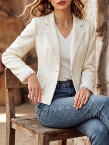Balvessa Fall Clothes FOR WomenWomen Winter Coats - Apricot - View 3