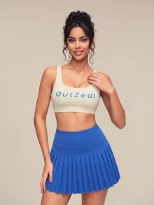 OutZeal Women Sports Bra Gym Yoga Soft Crisscross Straps Bra-In With Removable Pads - Beige - View 7